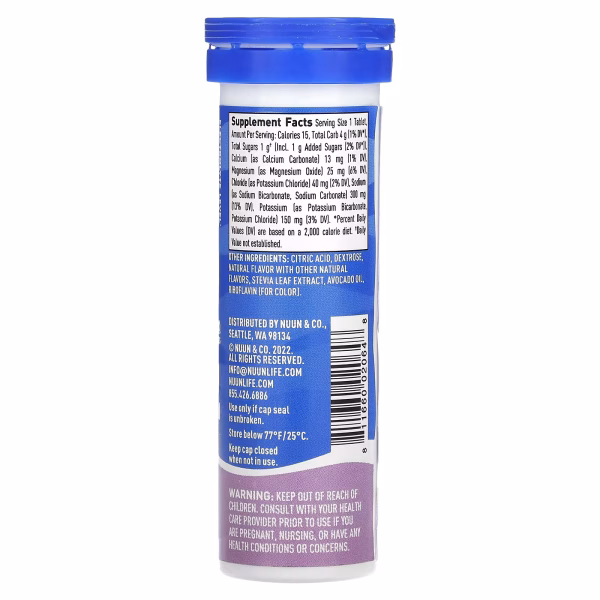 Nuun, Hydration, Sport, Effervescent Electrolyte Supplement, Grape, 10 Tablets - Image 2