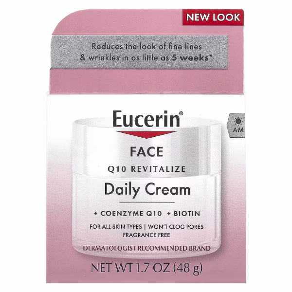 Eucerin CoQ10 Revitalizing Day Cream, Fragrance Free, 1.7 fl oz (48 g) - Image 3